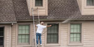 power washing roof tiles
